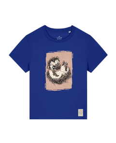 bio-female-medium fit-tshirt-igel-sttw172-kornblume-front