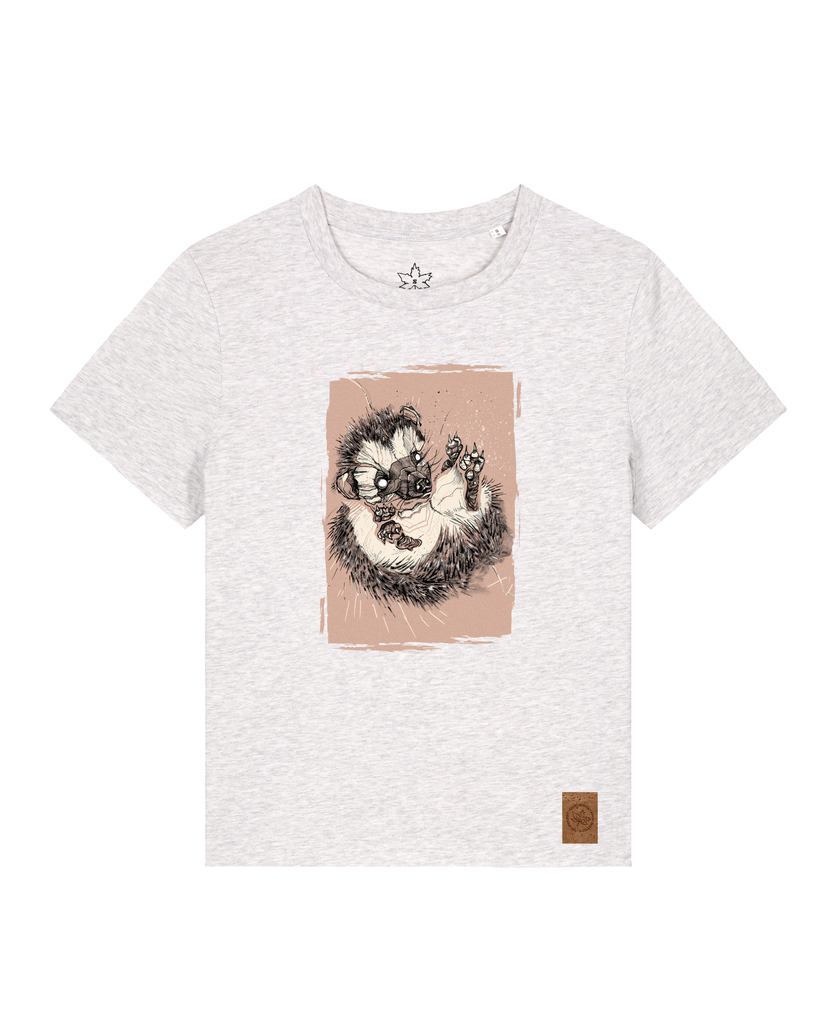 bio-female-medium fit-tshirt-igel-sttw172-rennmaus-front