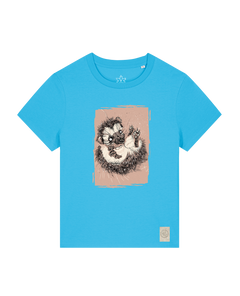 bio-female-medium fit-tshirt-igel-sttw172-wasserblau-front