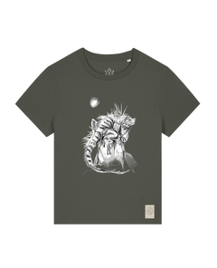 bio-female-medium fit-tshirt-iguana-sttw172-grunkohl-front