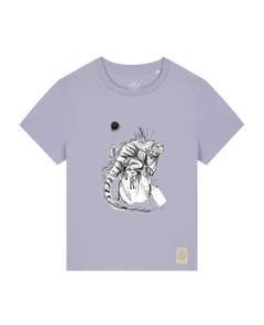 bio-female-medium fit-tshirt-iguana-sttw172-lavender-front