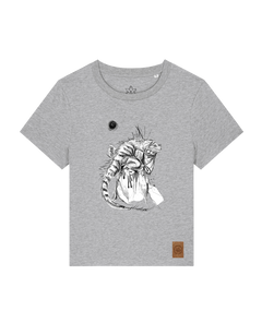 bio-female-medium fit-tshirt-iguana-sttw172-mausgrau-front