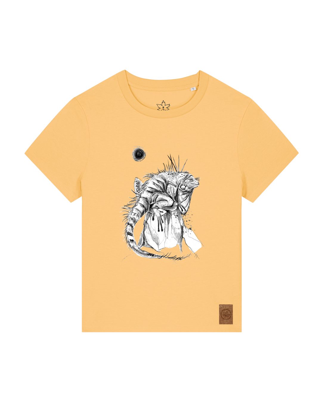 bio-female-medium fit-tshirt-iguana-sttw172-senfkorn-front