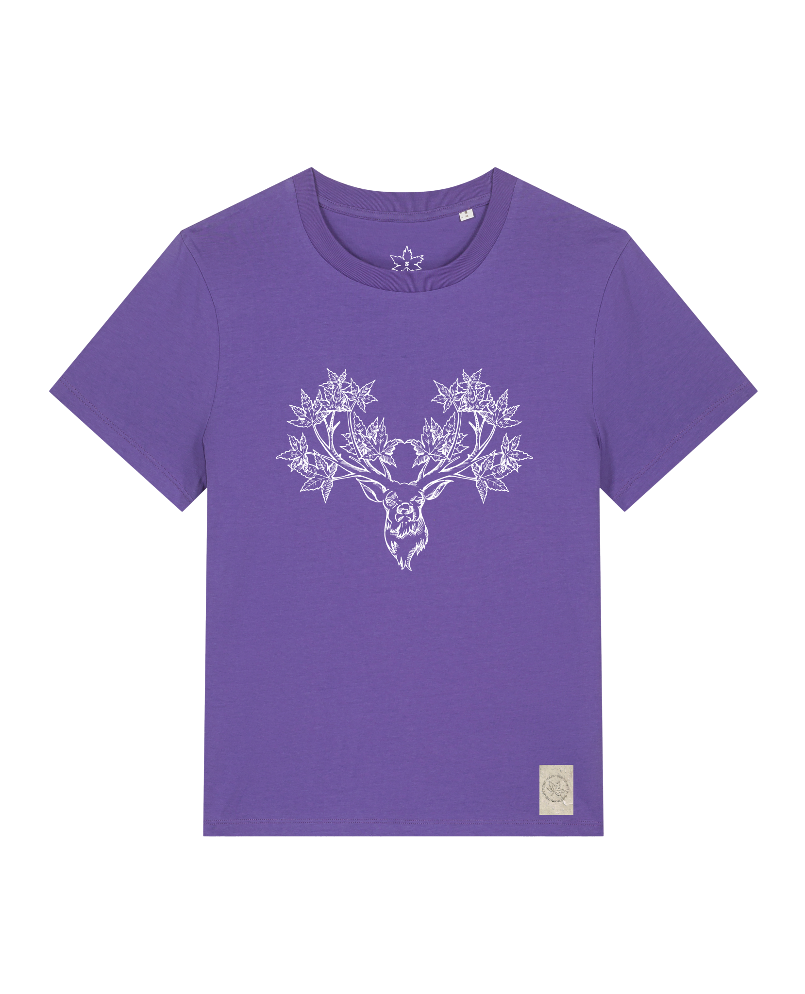 bio-female-medium fit-tshirt-king of wood-sttw172-blaukraut-front