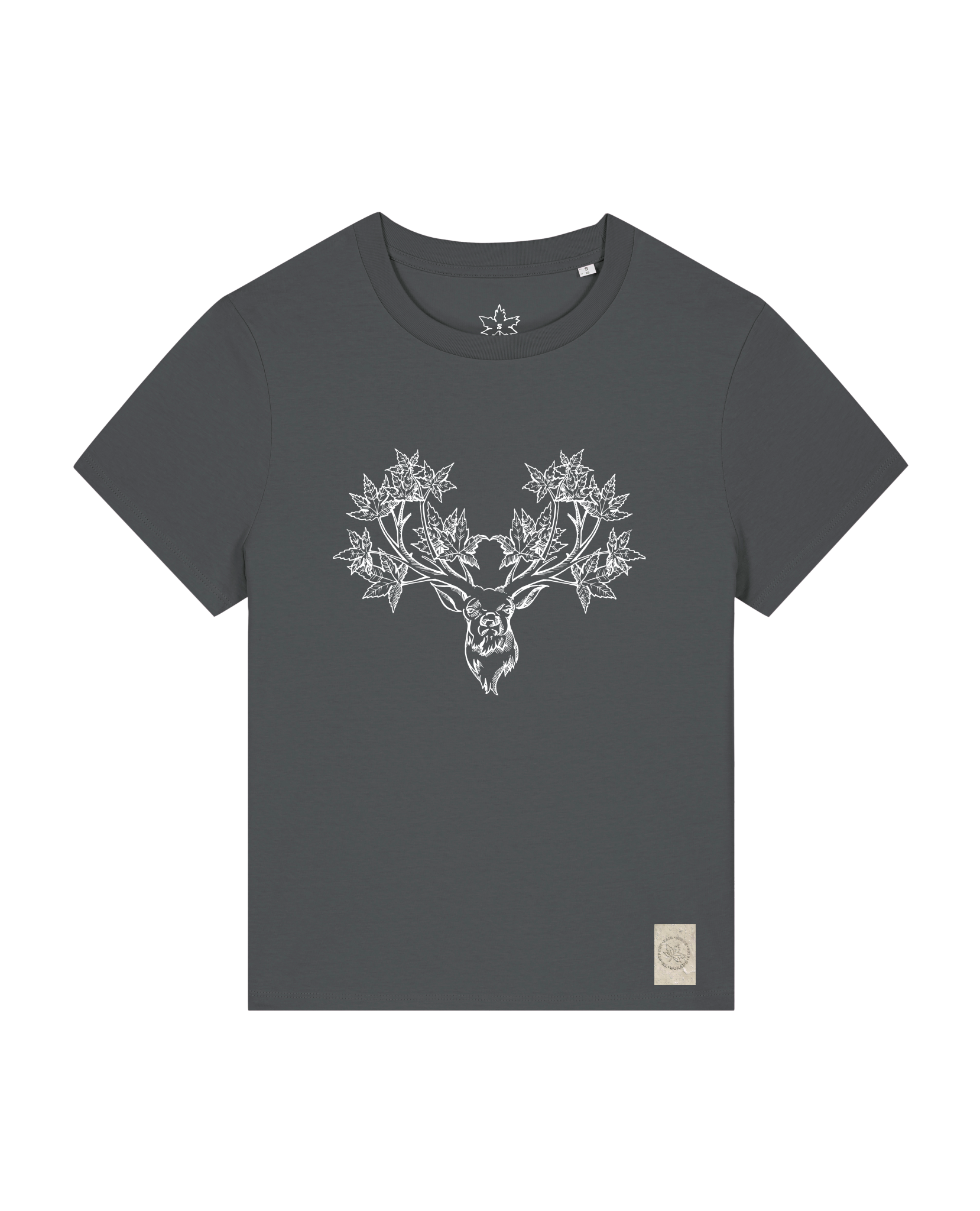 bio-female-medium fit-tshirt-king of wood-sttw172-eisen-front
