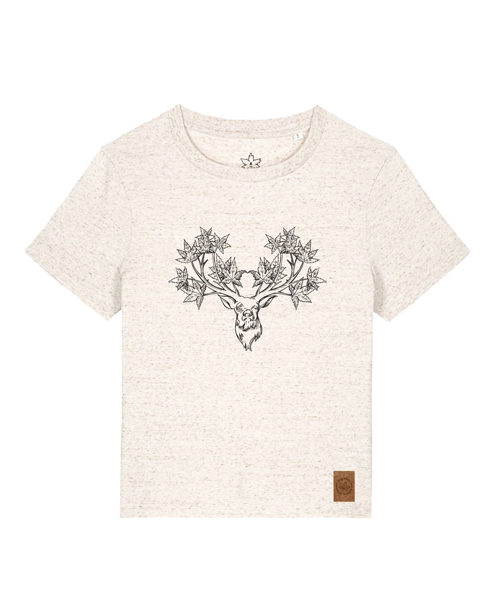 bio-female-medium fit-tshirt-king of wood-sttw172-elbsandstein-front