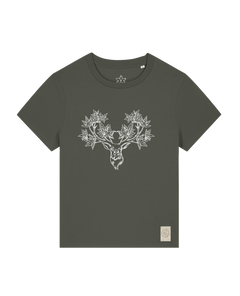 bio-female-medium fit-tshirt-king of wood-sttw172-grunkohl-front