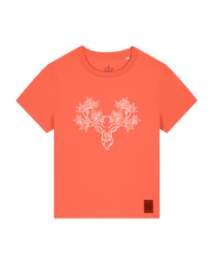 bio-female-medium fit-tshirt-king of wood-sttw172-mandarine-front