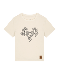 bio-female-medium fit-tshirt-king of wood-sttw172-natur-front