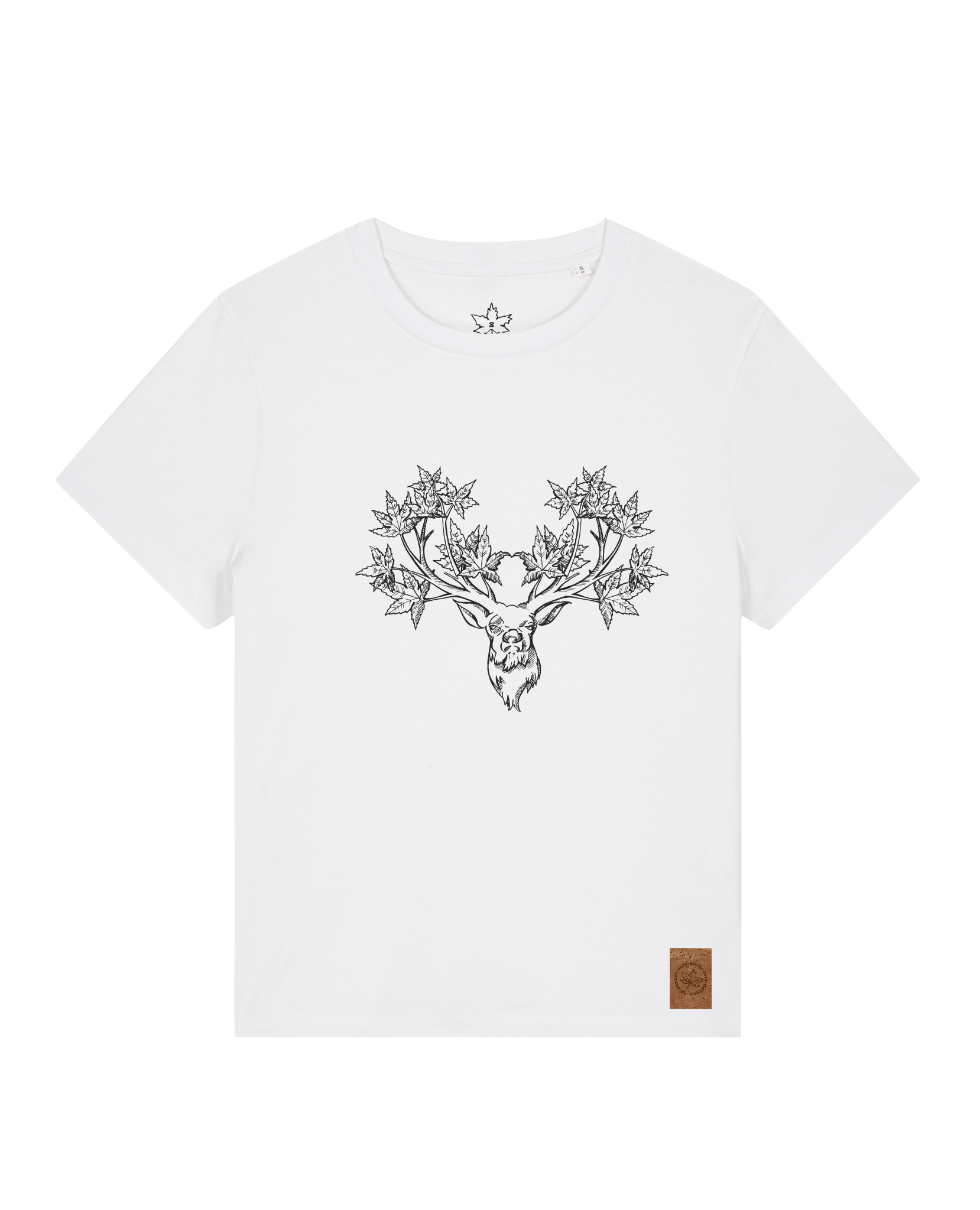 bio-female-medium fit-tshirt-king of wood-sttw172-weiß-front