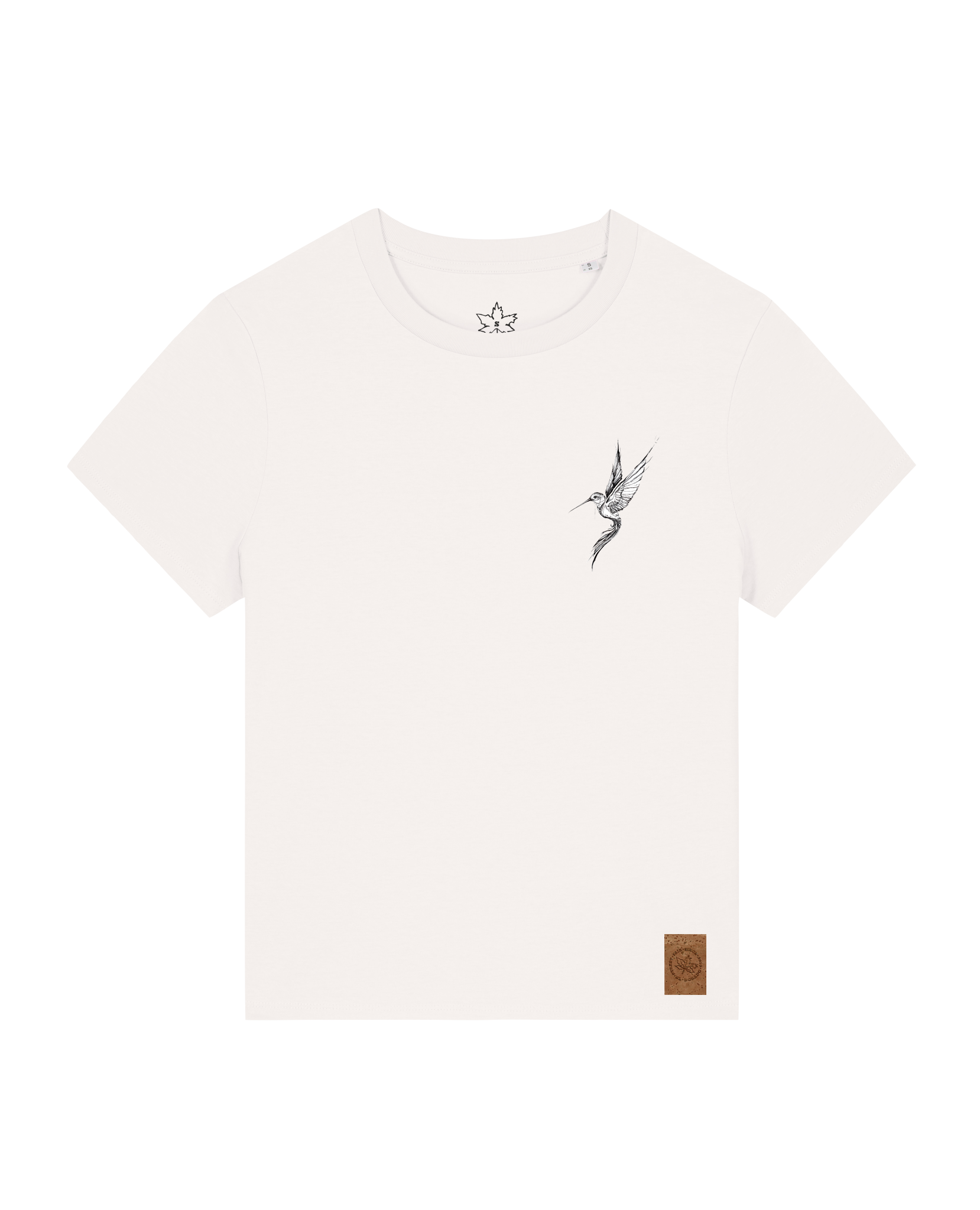 bio-female-medium fit-tshirt-kolibri (backprint)-sttw172-bio ei-front