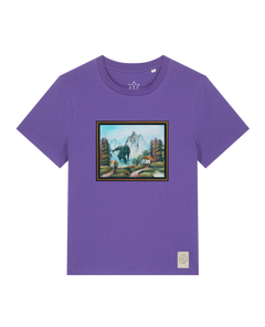 bio-female-medium fit-tshirt-krakonoš in holidays-sttw172-blaukraut-front