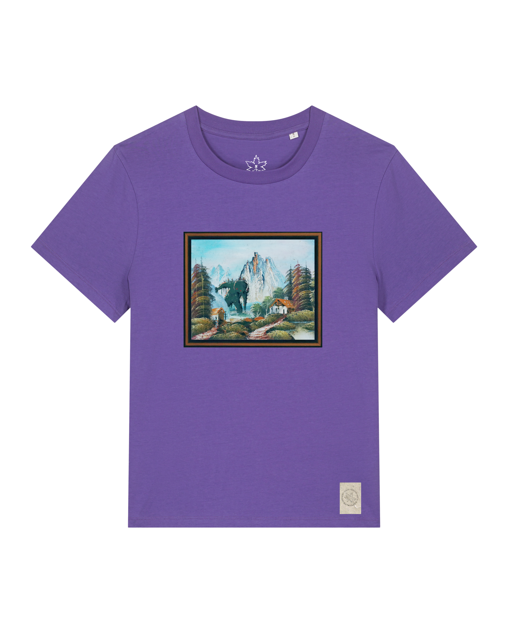 bio-female-medium fit-tshirt-krakonoš in holidays-sttw172-blaukraut-front