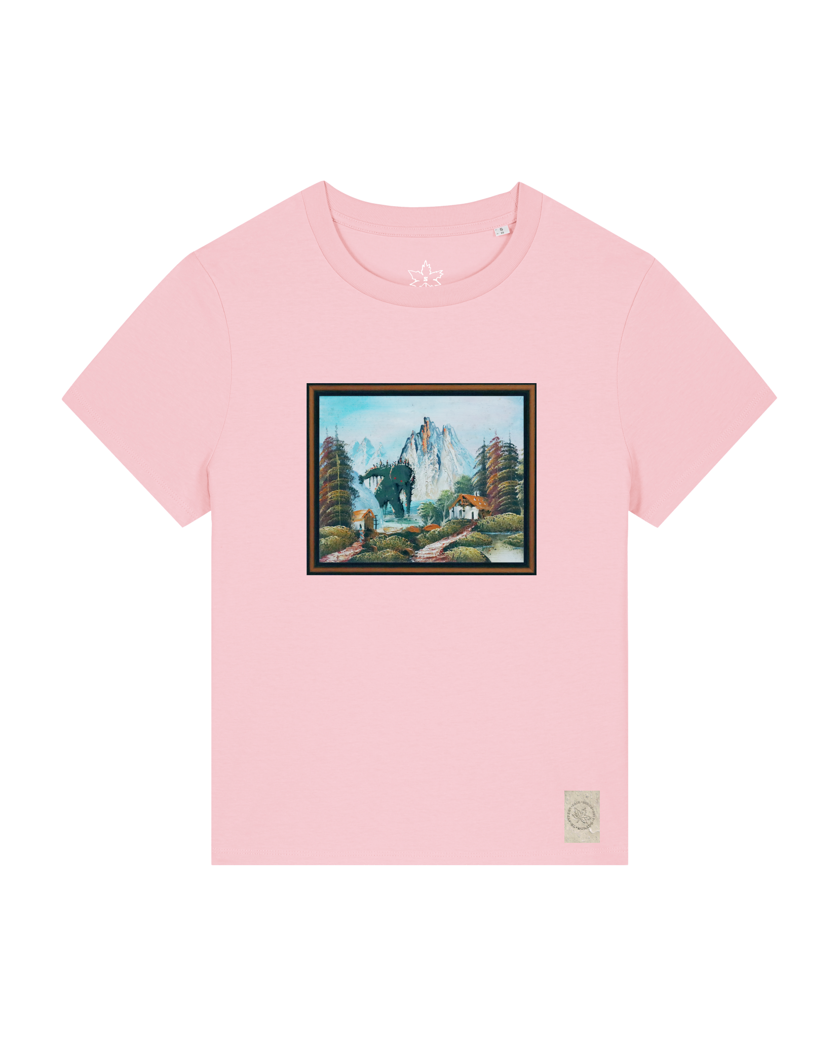 bio-female-medium fit-tshirt-krakonoš in holidays-sttw172-flamingo-front