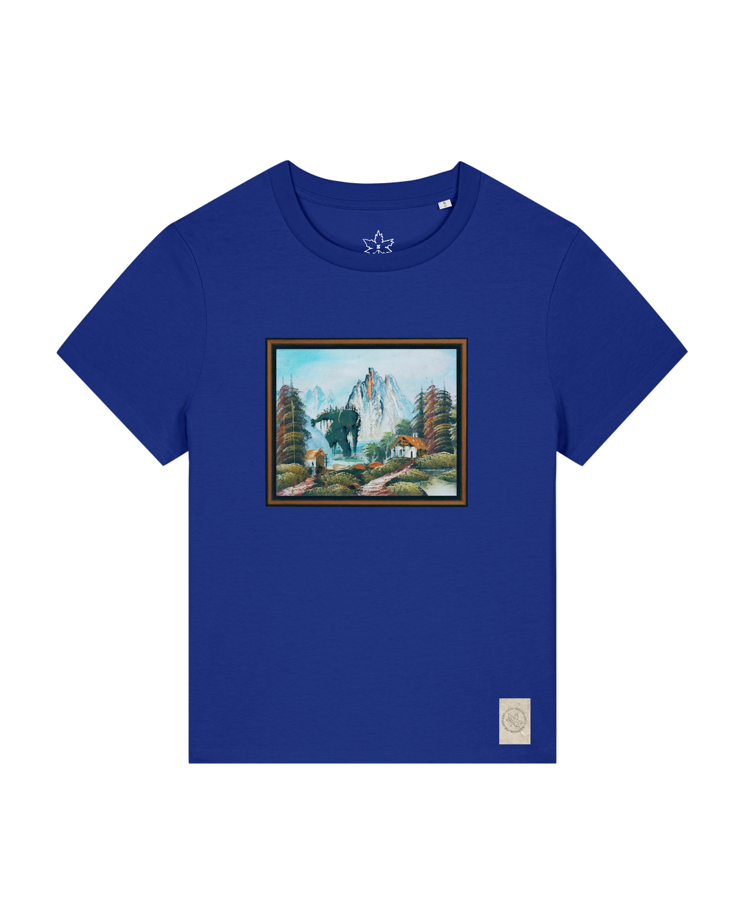 bio-female-medium fit-tshirt-krakonoš in holidays-sttw172-kornblume-front