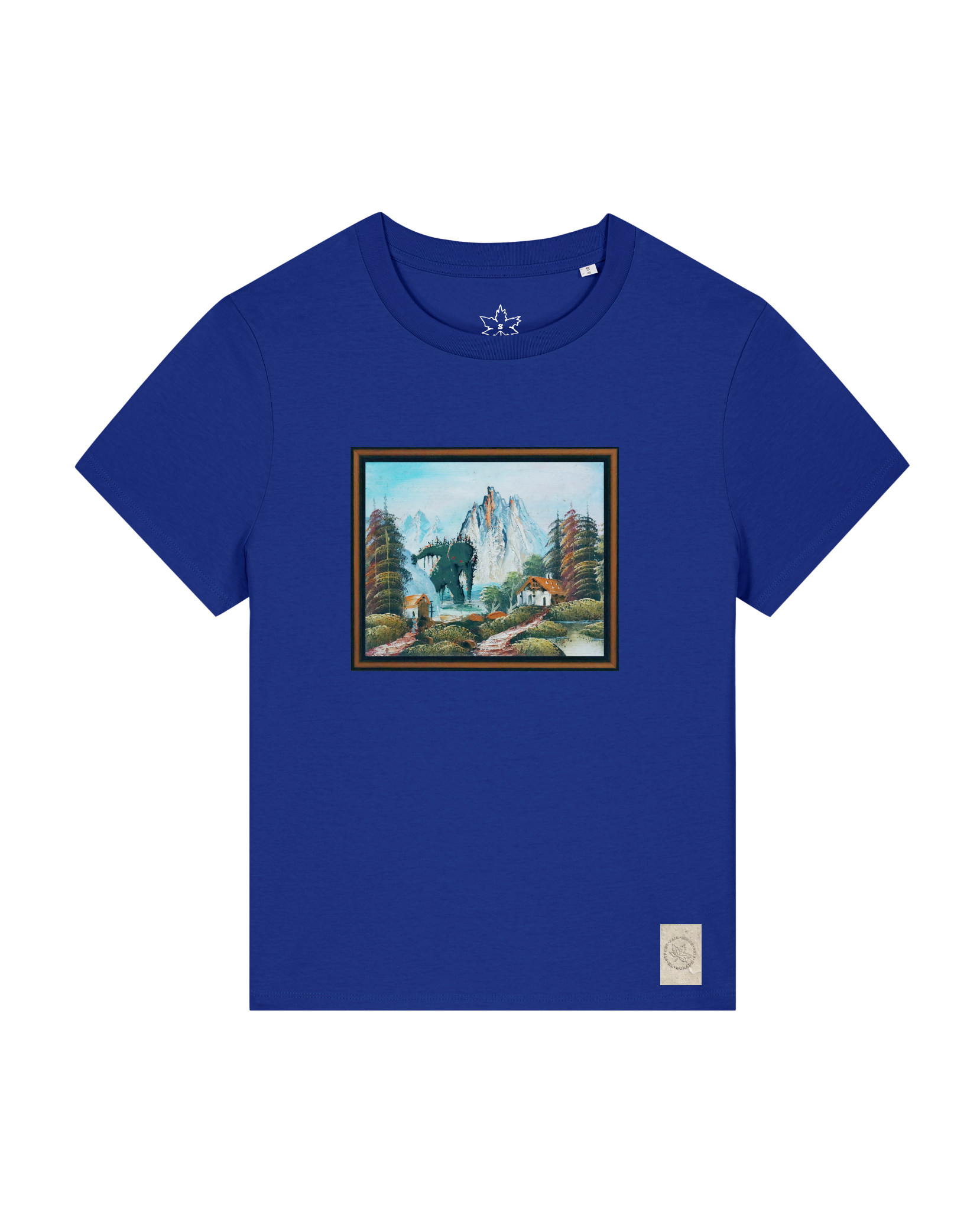bio-female-medium fit-tshirt-krakonoš in holidays-sttw172-kornblume-front