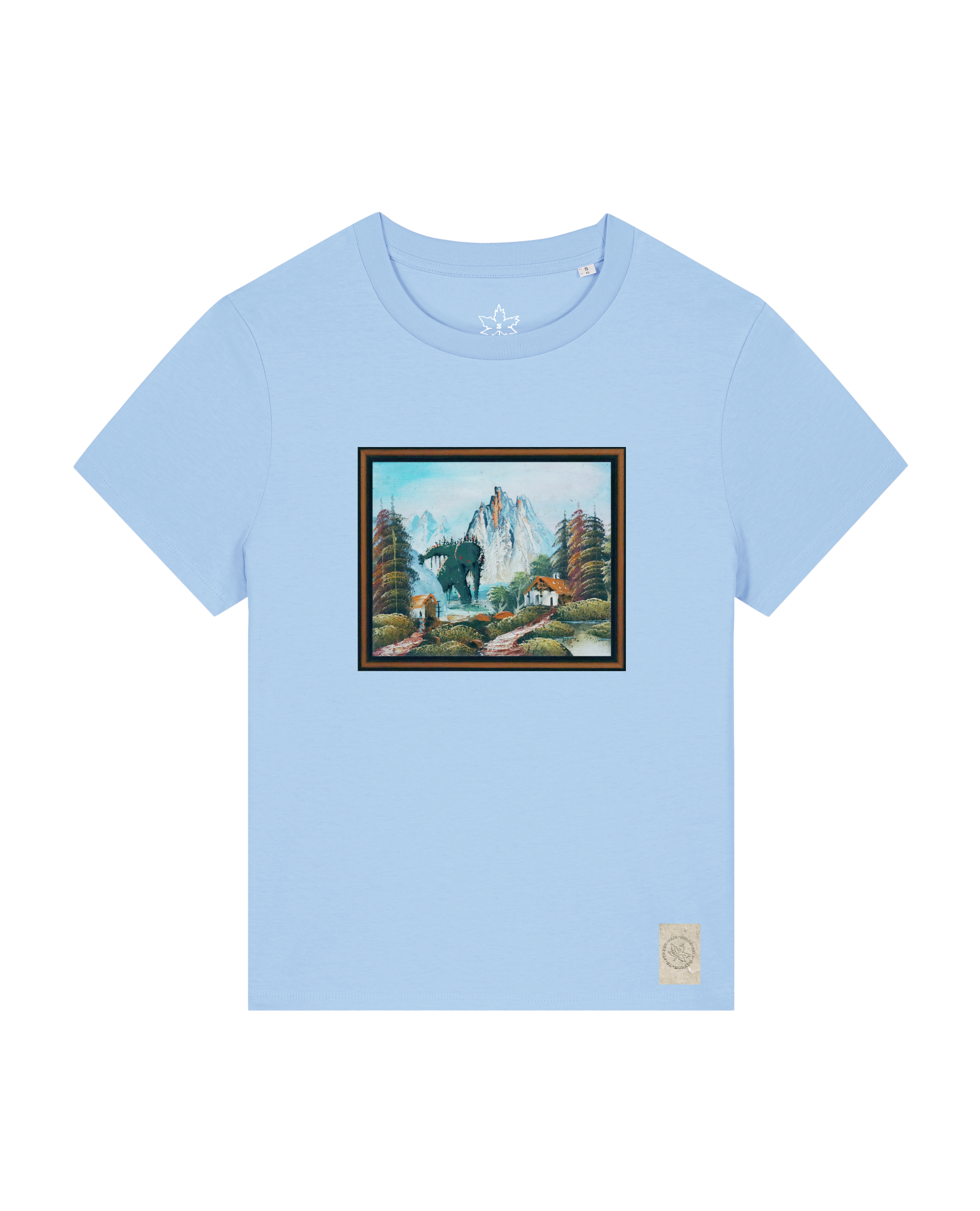 bio-female-medium fit-tshirt-krakonoš in holidays-sttw172-lagune-front