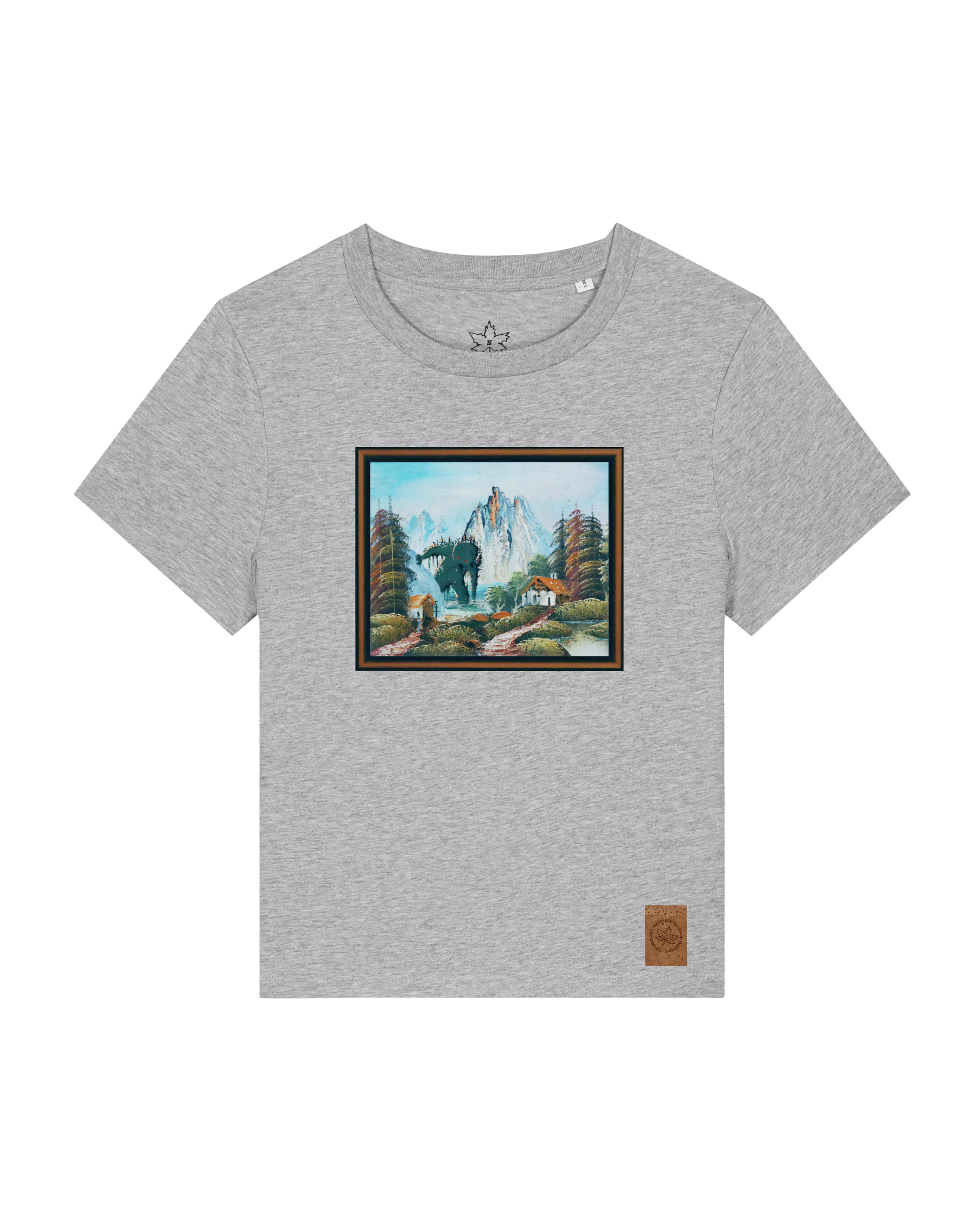 bio-female-medium fit-tshirt-krakonoš in holidays-sttw172-mausgrau-front
