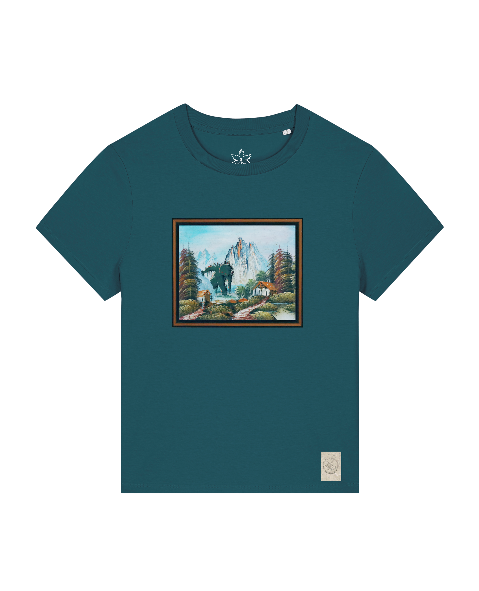 bio-female-medium fit-tshirt-krakonoš in holidays-sttw172-nordmanntanne-front