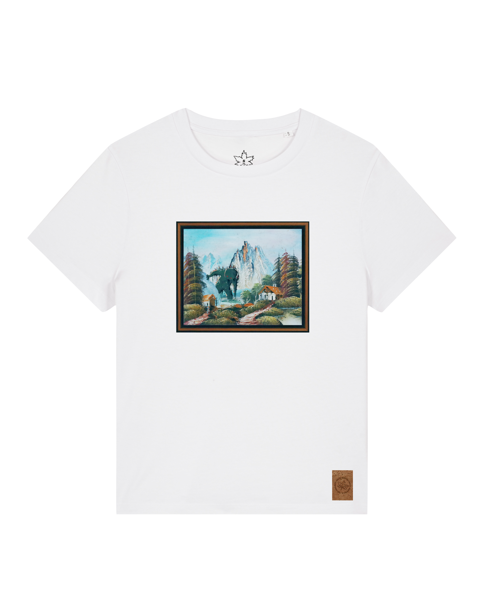 bio-female-medium fit-tshirt-krakonoš in holidays-sttw172-weiß-front