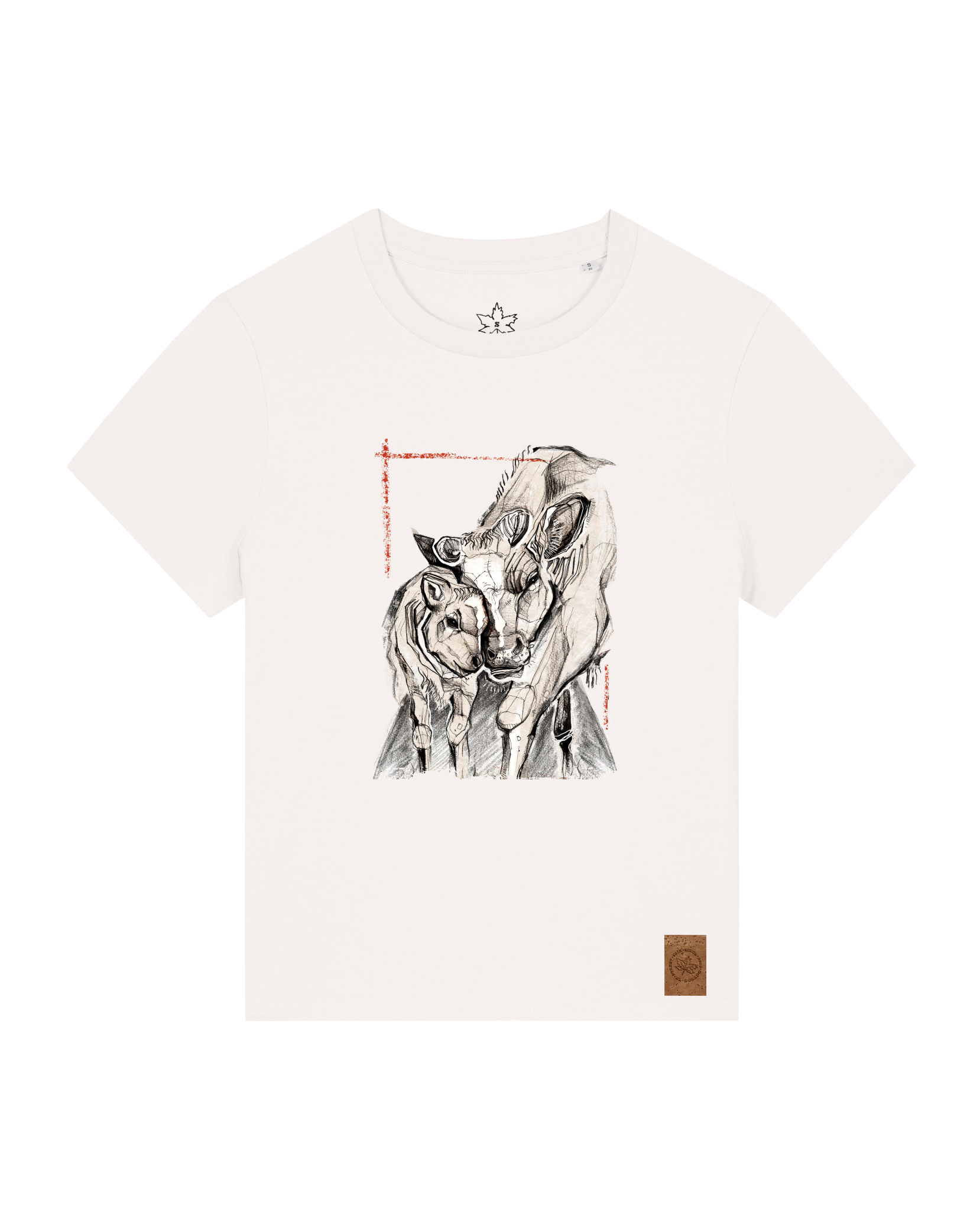 bio-female-medium fit-tshirt-kühe-sttw172-bio ei-front