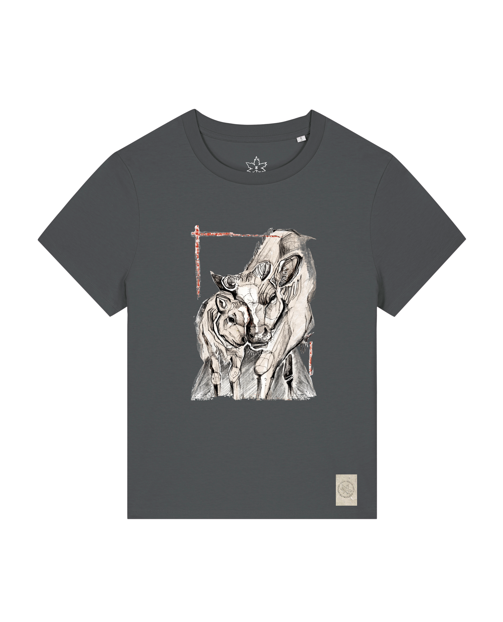 bio-female-medium fit-tshirt-kühe-sttw172-eisen-front