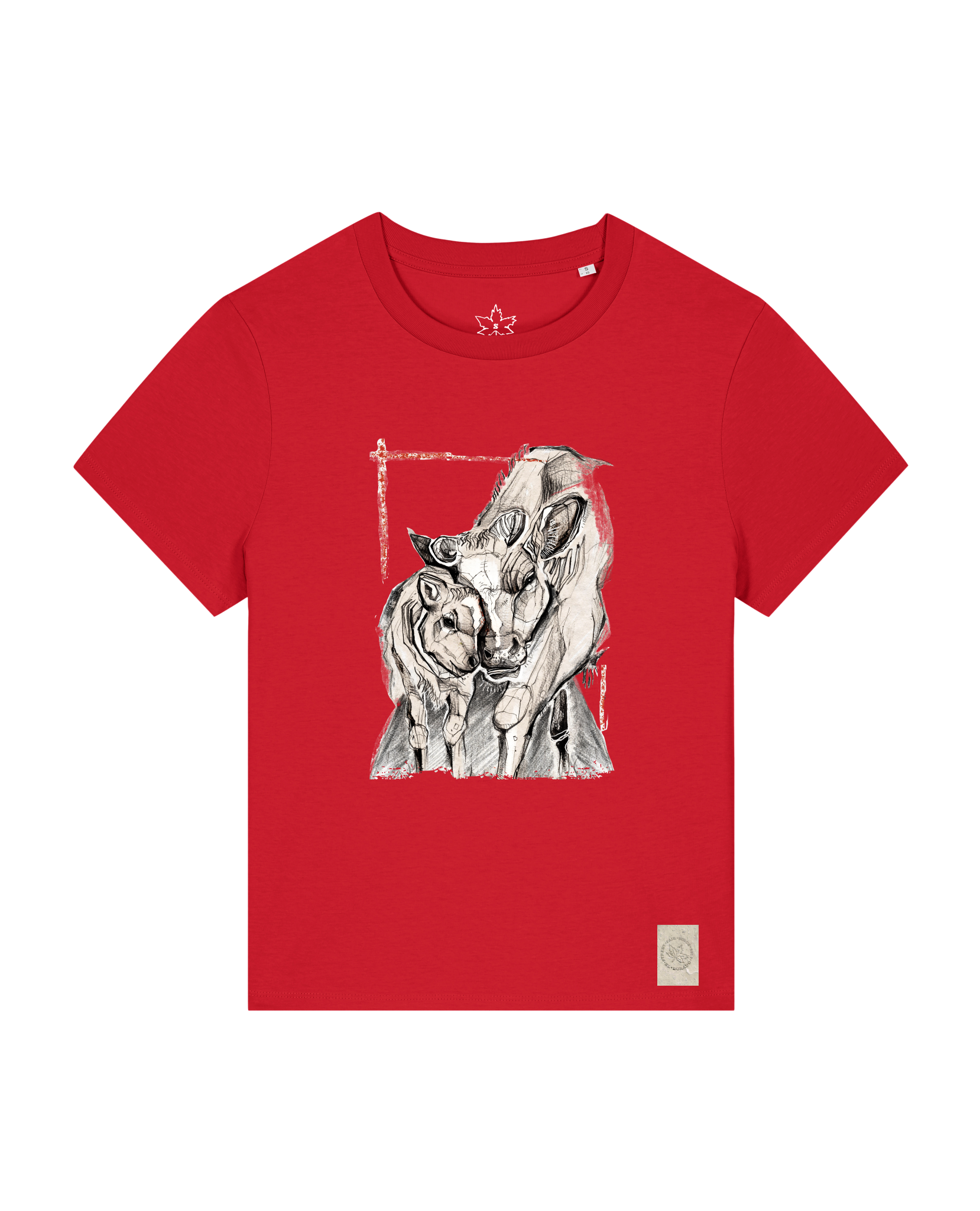 bio-female-medium fit-tshirt-kühe-sttw172-erdbeere-front