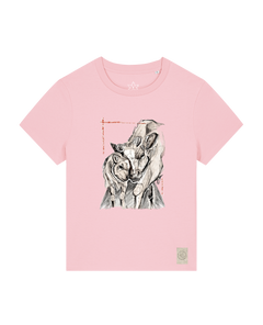 bio-female-medium fit-tshirt-kühe-sttw172-flamingo-front