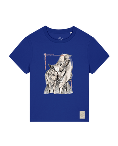 bio-female-medium fit-tshirt-kühe-sttw172-kornblume-front