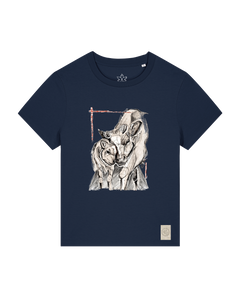bio-female-medium fit-tshirt-kühe-sttw172-marine-front