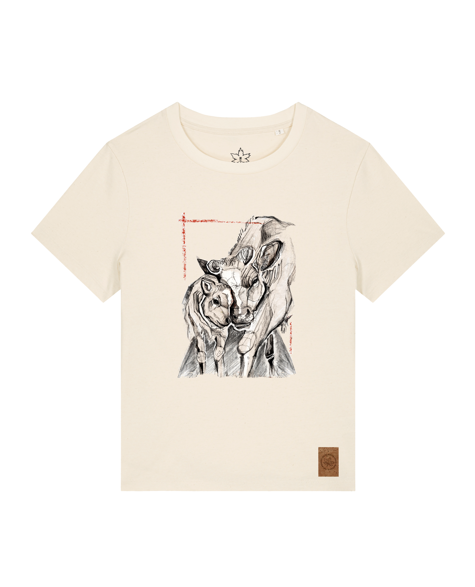 bio-female-medium fit-tshirt-kühe-sttw172-natur-front