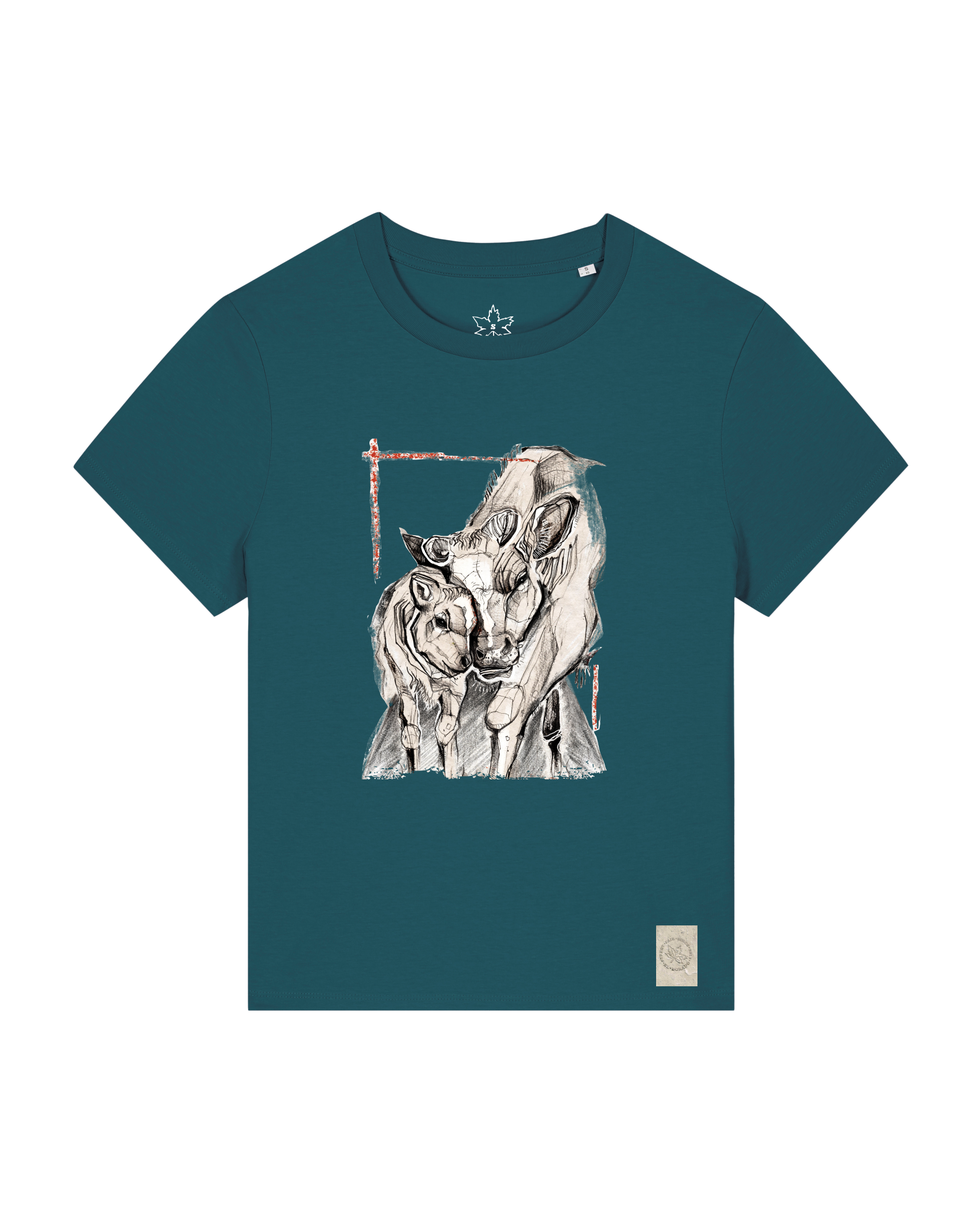 bio-female-medium fit-tshirt-kühe-sttw172-nordmanntanne-front