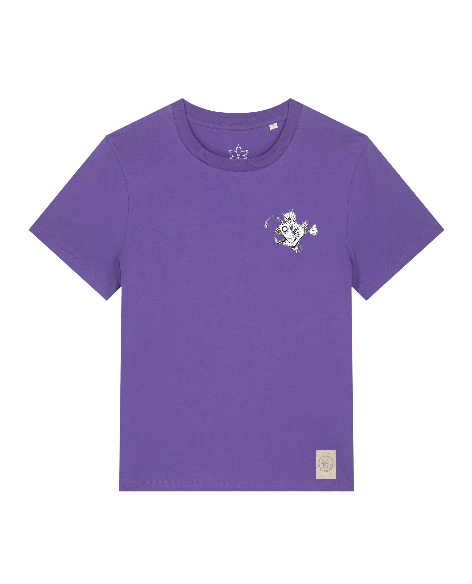 bio-female-medium fit-tshirt-lampionfisch (backprint)-sttw172-blaukraut-front