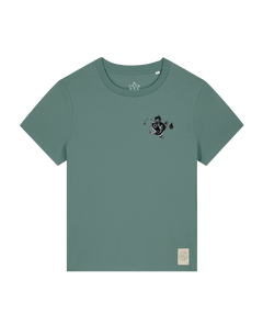 bio-female-medium fit-tshirt-lampionfisch (backprint)-sttw172-blautanne-front