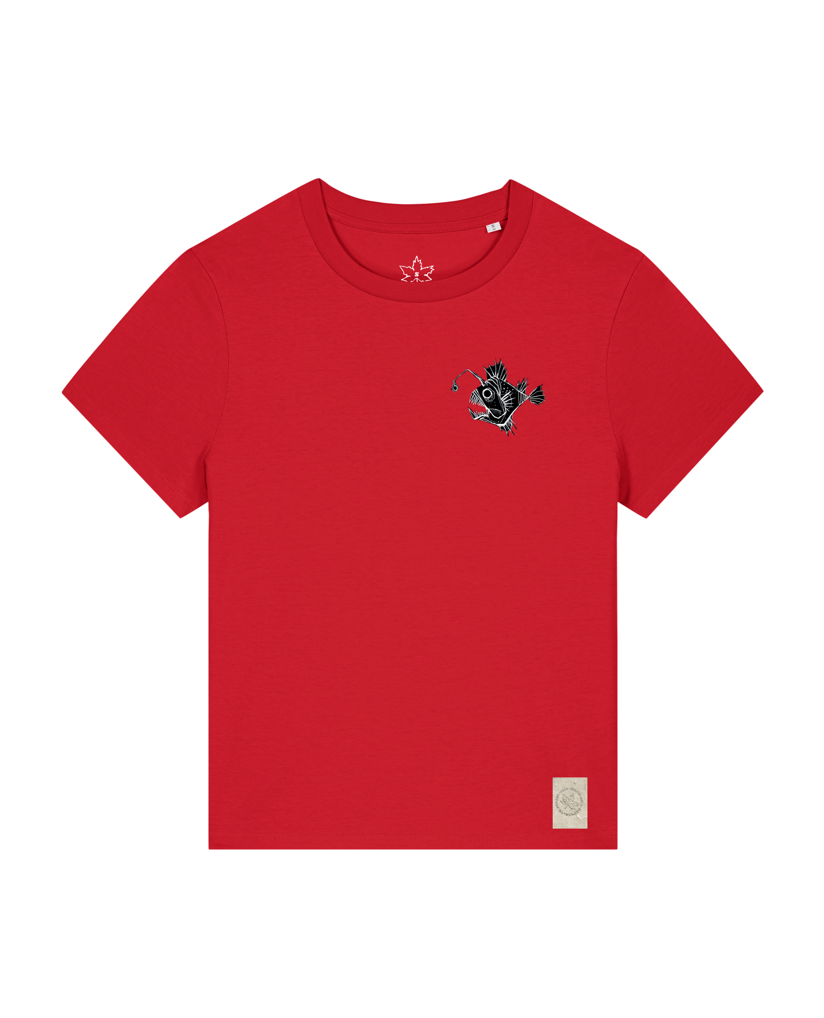bio-female-medium fit-tshirt-lampionfisch (backprint)-sttw172-erdbeere-front
