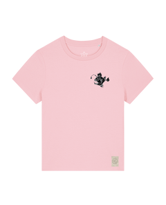 bio-female-medium fit-tshirt-lampionfisch (backprint)-sttw172-flamingo-front