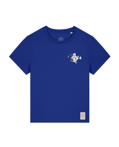 bio-female-medium fit-tshirt-lampionfisch (backprint)-sttw172-kornblume-front