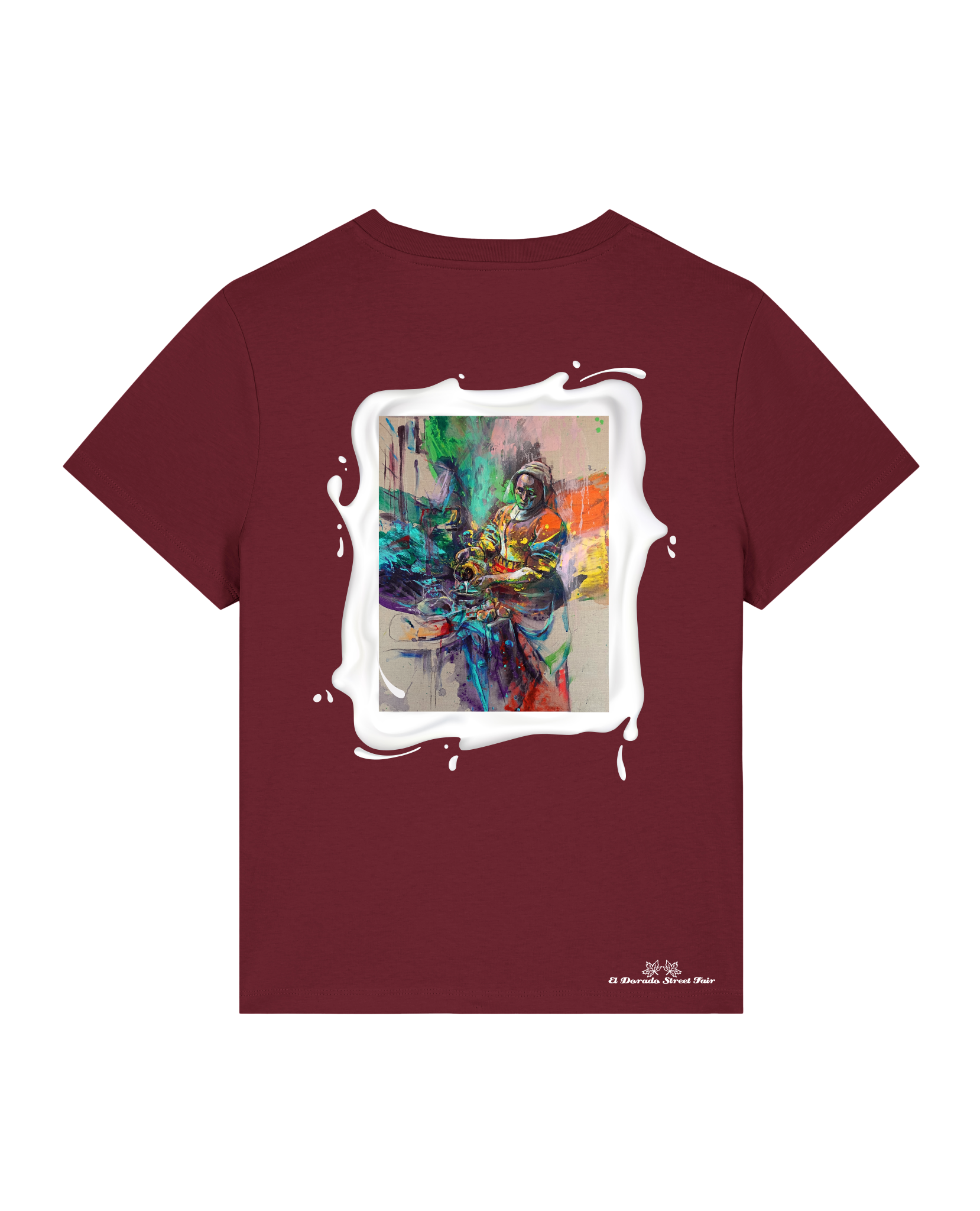 Bio Damen Medium Fit T-Shirt Milchmagd (Backprint)