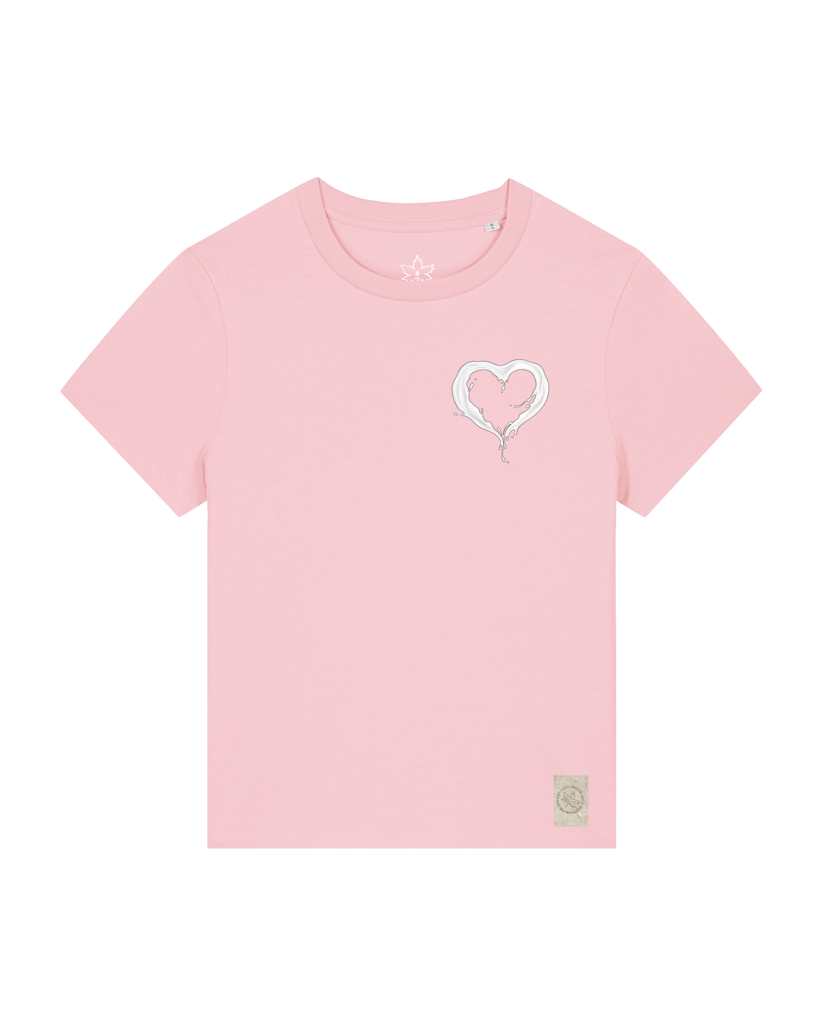 bio-female-medium fit-tshirt-milchmagd (backprint)-sttw172-flamingo-front