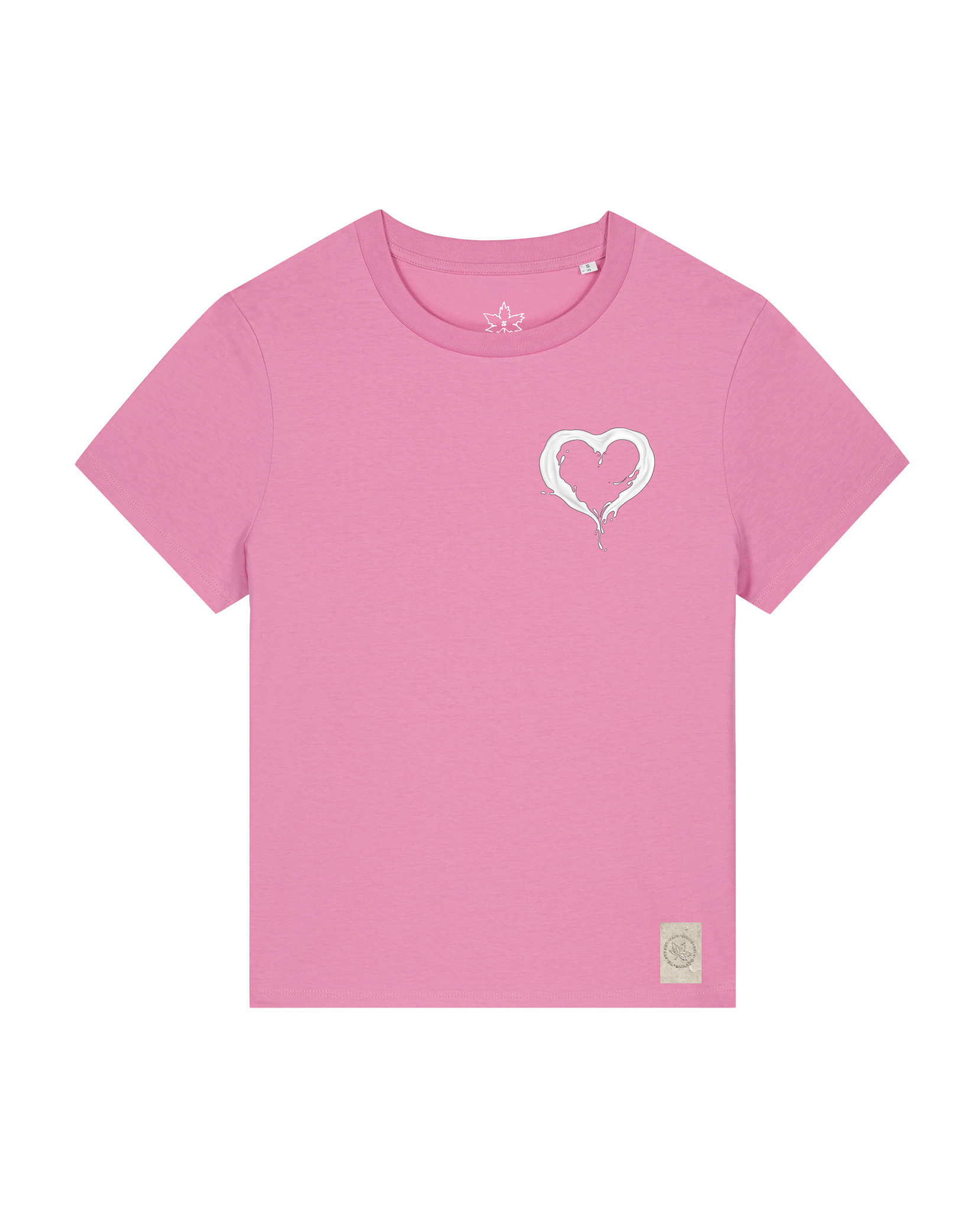 bio-female-medium fit-tshirt-milchmagd (backprint)-sttw172-kaugummi-front