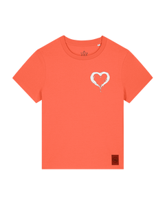 bio-female-medium fit-tshirt-milchmagd (backprint)-sttw172-mandarine-front