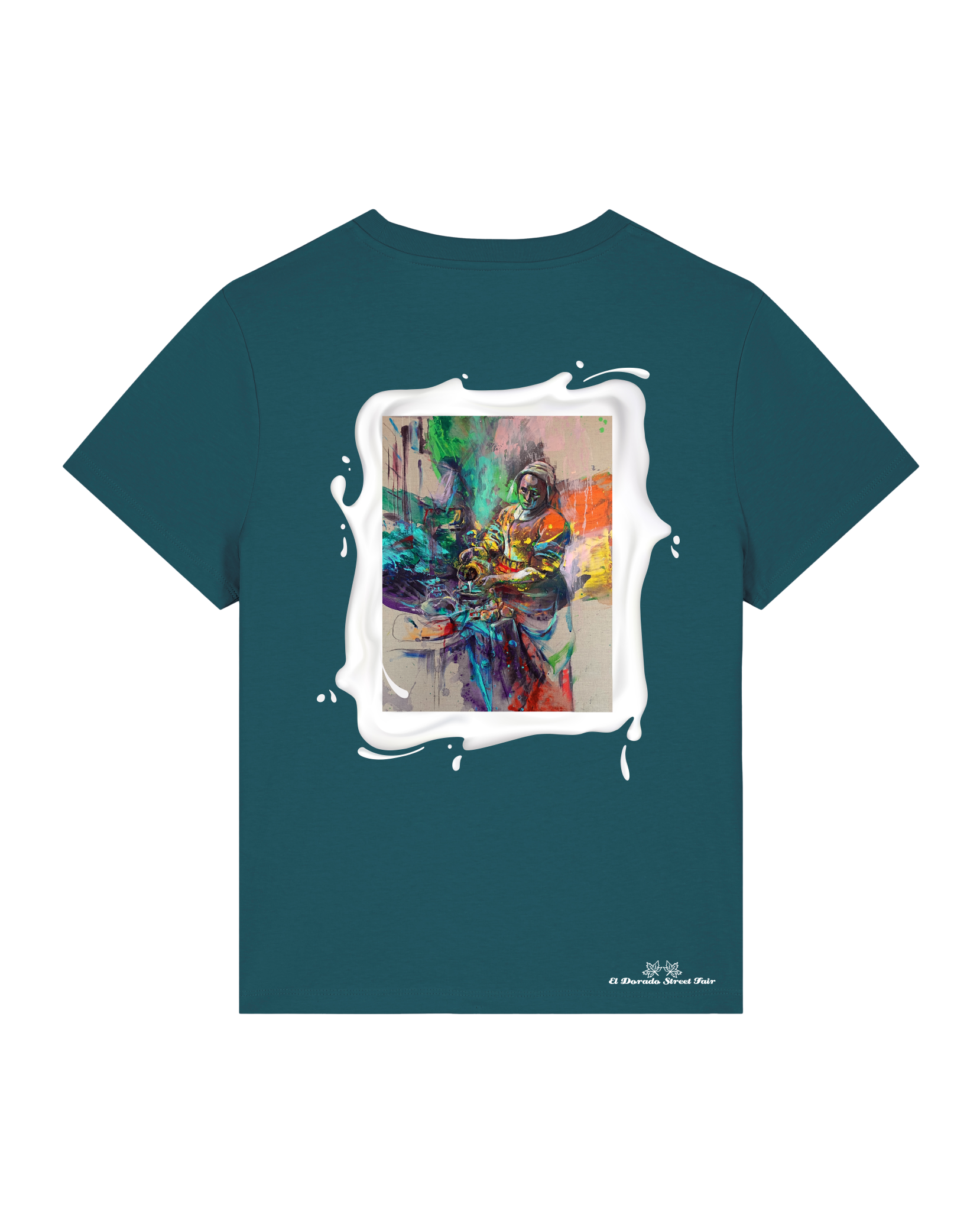 Bio Damen Medium Fit T-Shirt Milchmagd (Backprint)