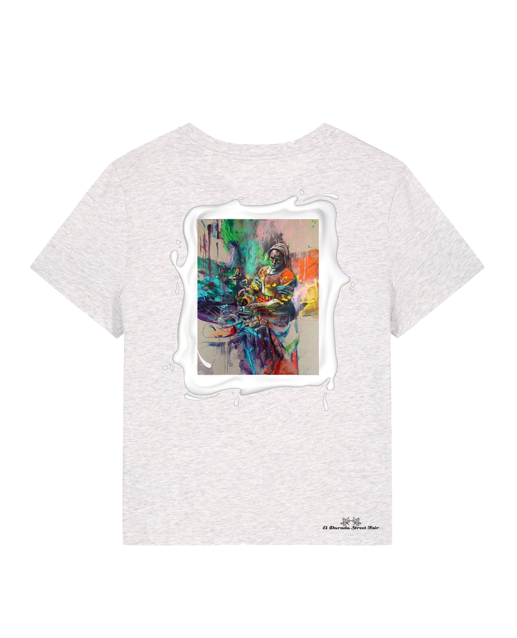 Bio Damen Medium Fit T-Shirt Milchmagd (Backprint)