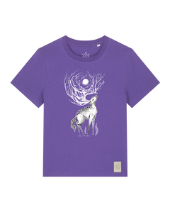 bio-female-medium fit-tshirt-moon deer-sttw172-blaukraut-front