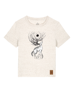 bio-female-medium fit-tshirt-moon deer-sttw172-elbsandstein-front