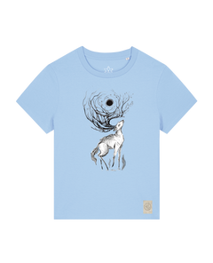bio-female-medium fit-tshirt-moon deer-sttw172-lagune-front