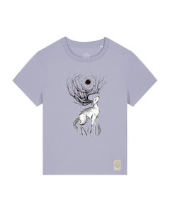 bio-female-medium fit-tshirt-moon deer-sttw172-lavender-front