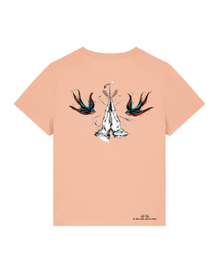 Bio Damen Medium Fit T-Shirt Nature Prayer (Backprint)