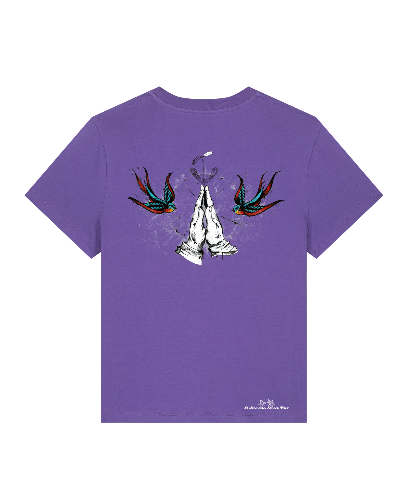 Bio Damen Medium Fit T-Shirt Nature Prayer (Backprint)