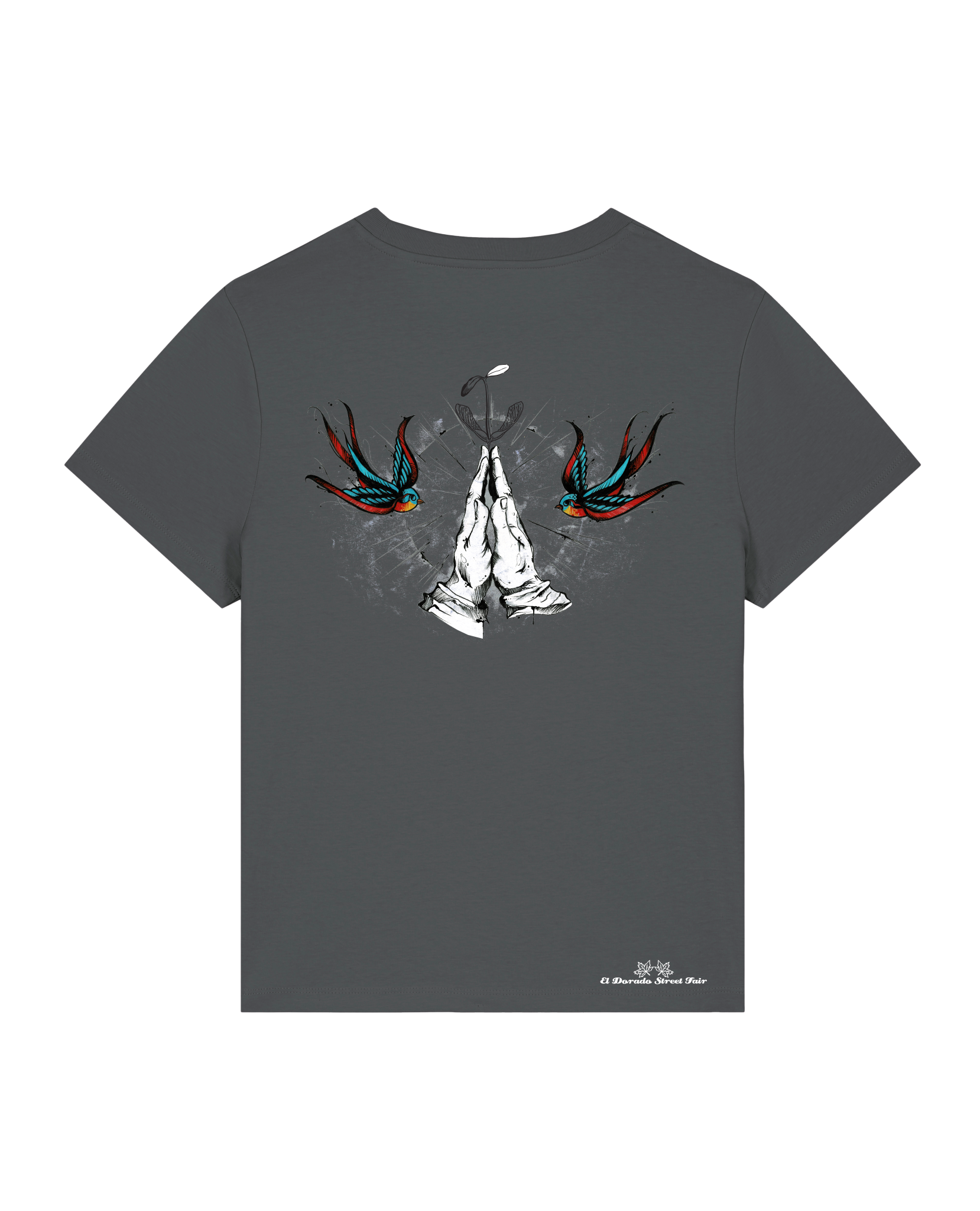 Bio Damen Medium Fit T-Shirt Nature Prayer (Backprint)